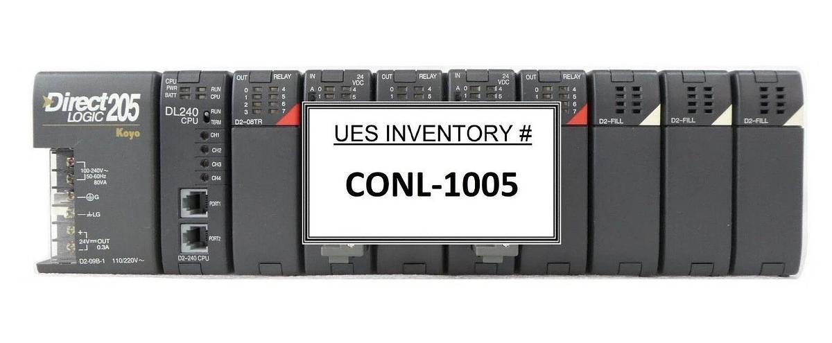 Used Automation Direct D2-09B-1 9-Slot PLC D2-240 DirectLOGIC 205 Koyo Working
