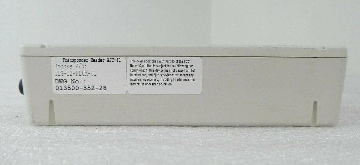 Used Brooks Automation TLG-I2-FL6M-01 Transponder Reader ASC-I1 TLG-RS232 AMAT Spare