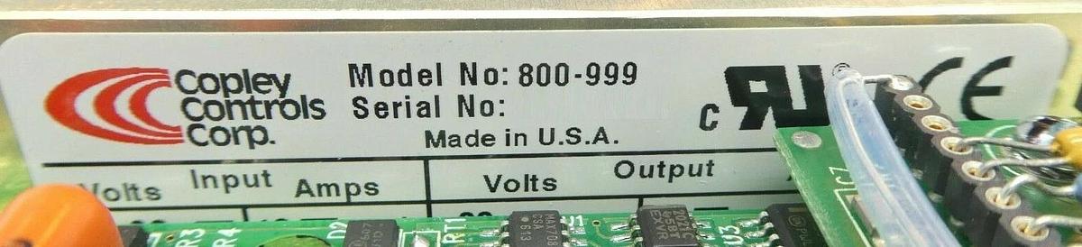 Used Copley Controls 800-999 Motor Driver 07-00177-000 DNS Aquaspin SU-3000 Working