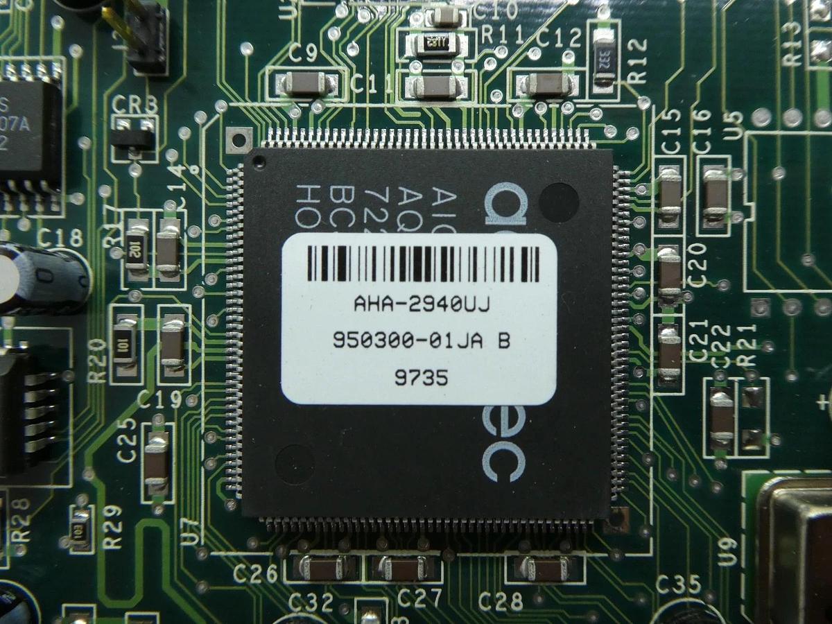 Used Adaptec AHA-2940/2940U Ultra Wide SCSI PCI Controller PCB Card Used Working