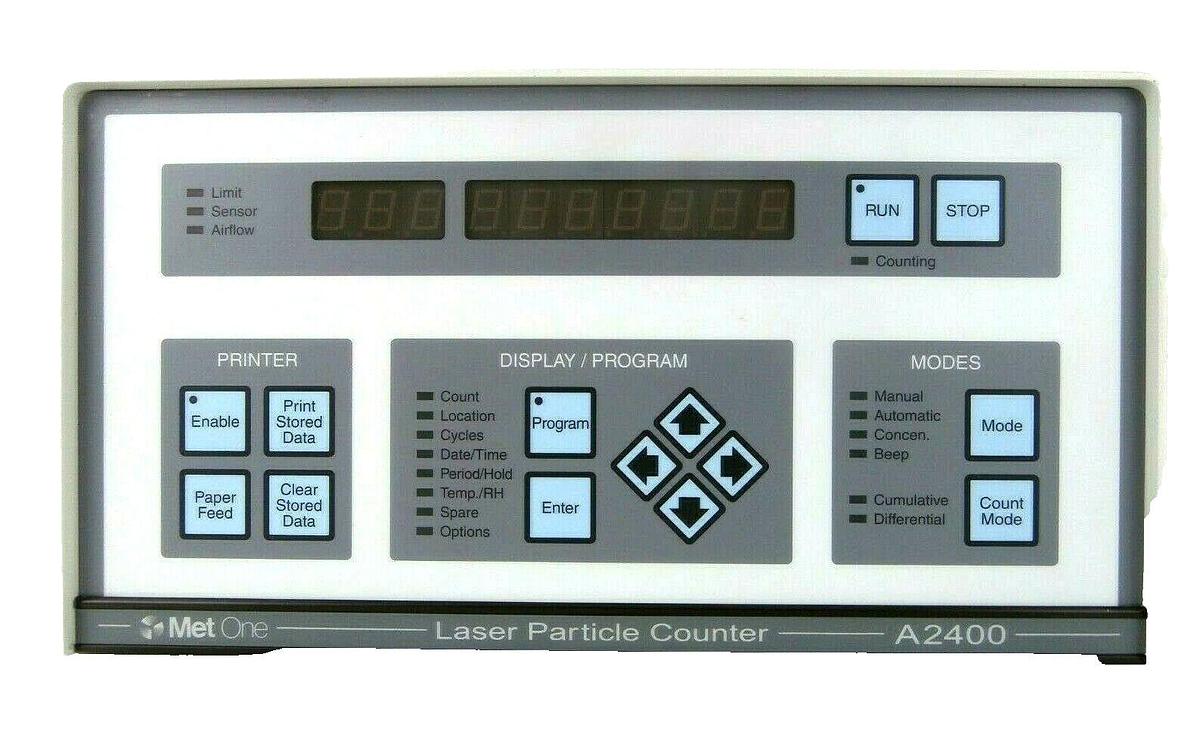 Used Met One 2083226-01 Laser Particle Counter A2400-1-115V-1 Tested Working Surplus