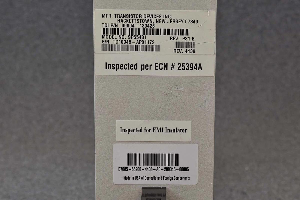 Used Transistor Devices SPS5481 / 09004-133426 Power Supply 350VDC 17.1A Max