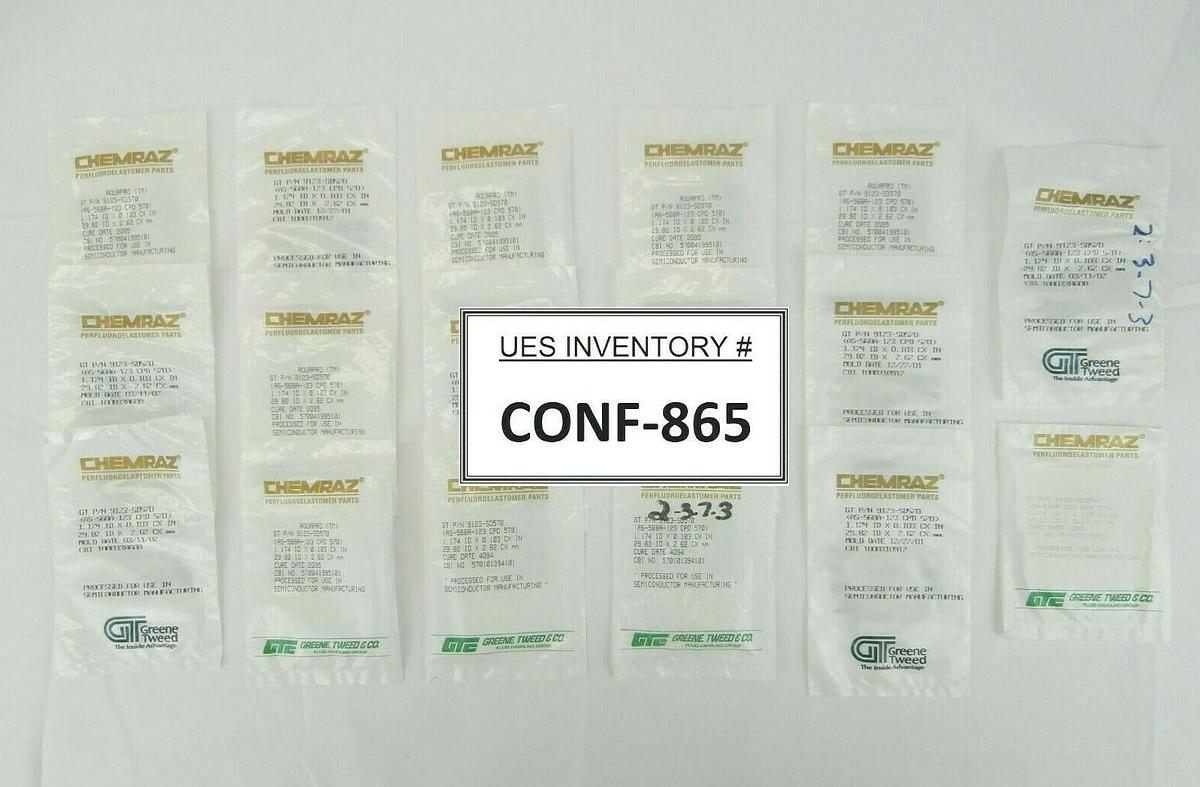 Used Greene Tweed 9123-SD570 Chemraz O-Ring AS-568A-123 CPD 570 Lot of 17 New Surplus