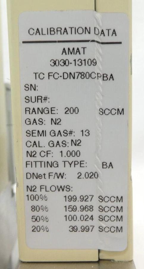 Used AMAT Applied Materials 0010-23660 Mass Flow Controller MFC 300MM-E2 Lot of 2