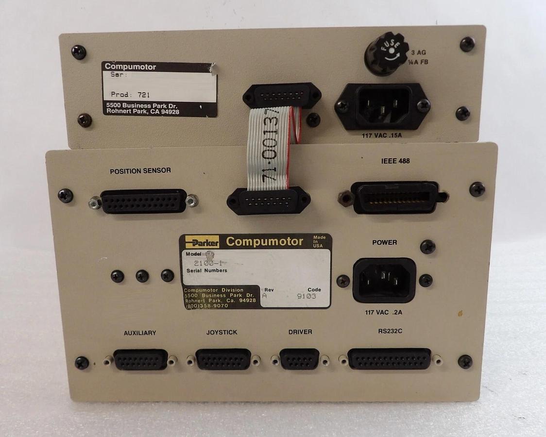 Used Parker Compumotor 2100-1 Robot Control Indexer W/ 721 Display Working Surplus