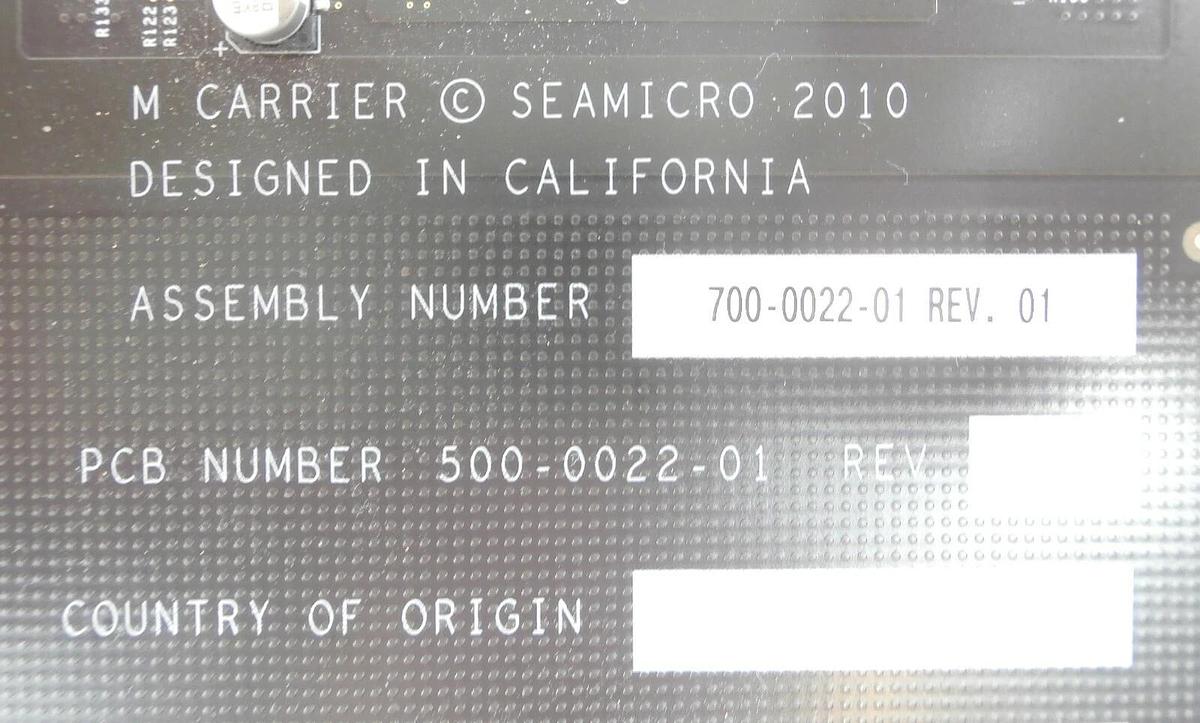 Used SeaMicro 700-0003-05 M Carrier Board PCB 500-0003-05 SM10000 Working Surplus