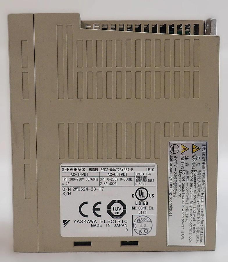 Used Yaskawa Electric SGDS-04A72AY584-E Servo Drive SERVOPACK Lot of 4 Working