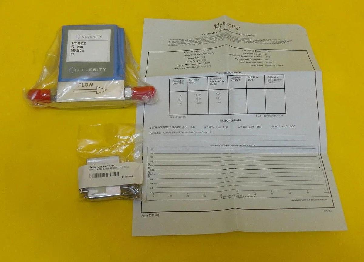 Refurbished Celerity FC-260V-4V Mass Flow Controller 54-106903A54 IN2 200SCCM H2 Refurbished