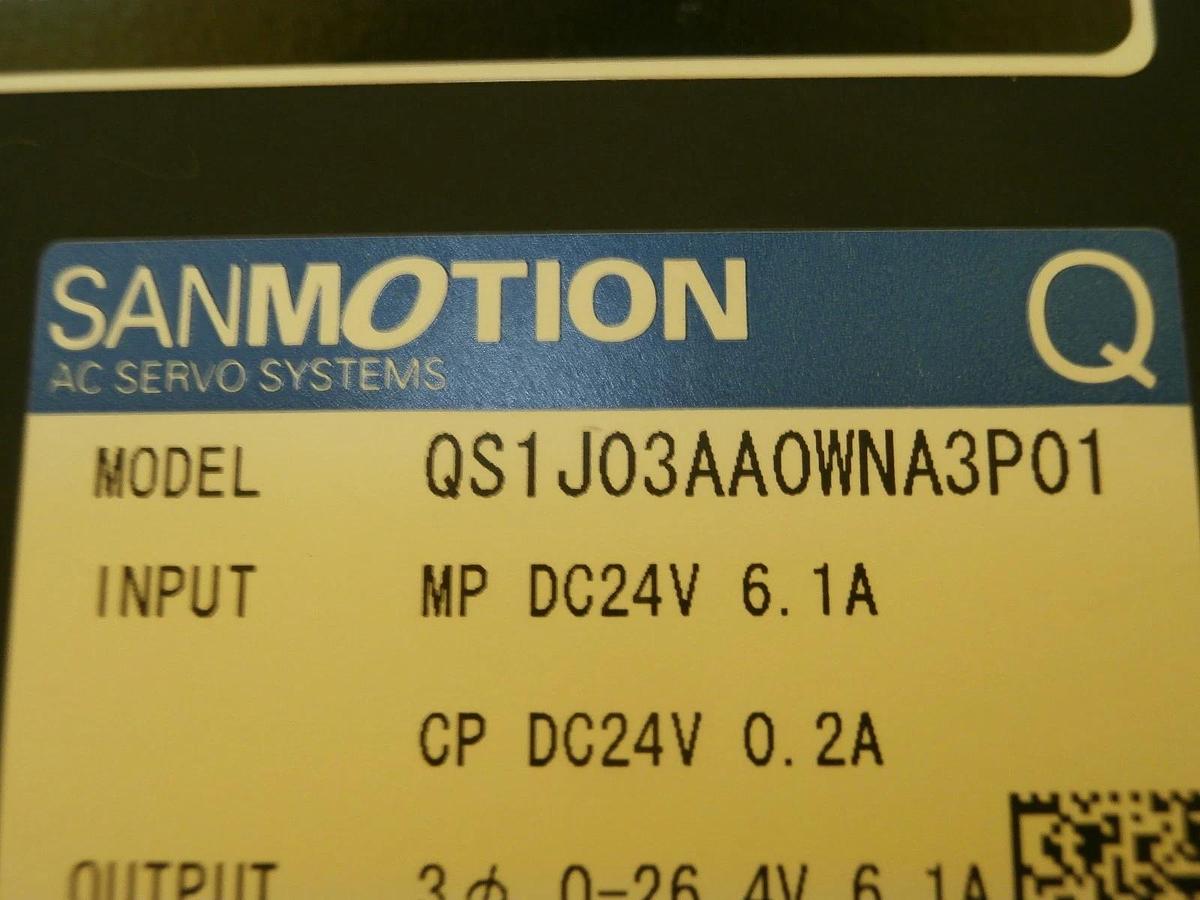 Used Sanyo Denki QS1J03AA0WNA3P01 AC Servo Motor Driver SANMOTION Q Working Surplus