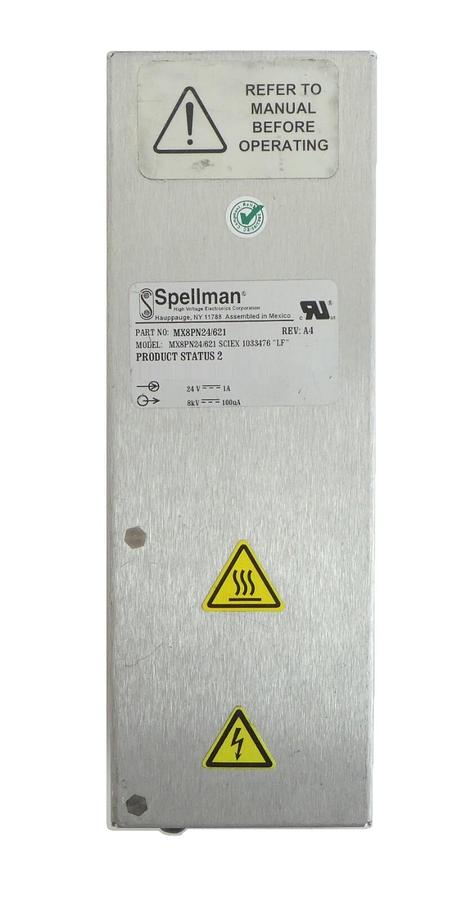 Used Spellman MX8PN24/621 Power Supply MX8PN24/621 SCIEX 1033476 "LF" AB Sciex Workin