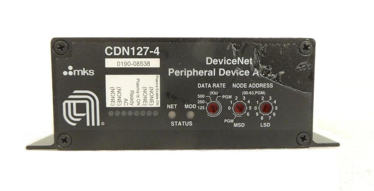 Used MKS Instruments CDN127-4 DeviceNet Peripheral Adaptor AMAT 0190-08538 Working