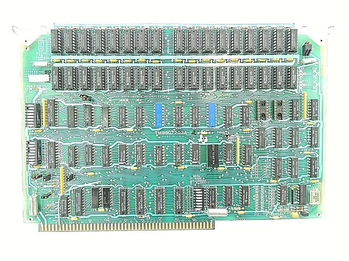 Used Texas Instruments 1600252-000 RAM Module PCB Card TM990/203A-2 Varian Working