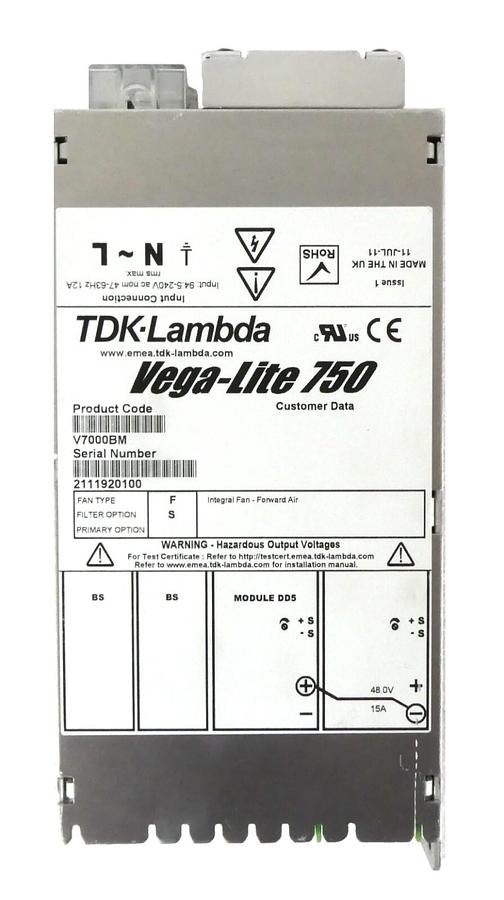 Used TDK-Lambda V7000BM Power Supply Vega-Lite 750 Sciex Working Surplus