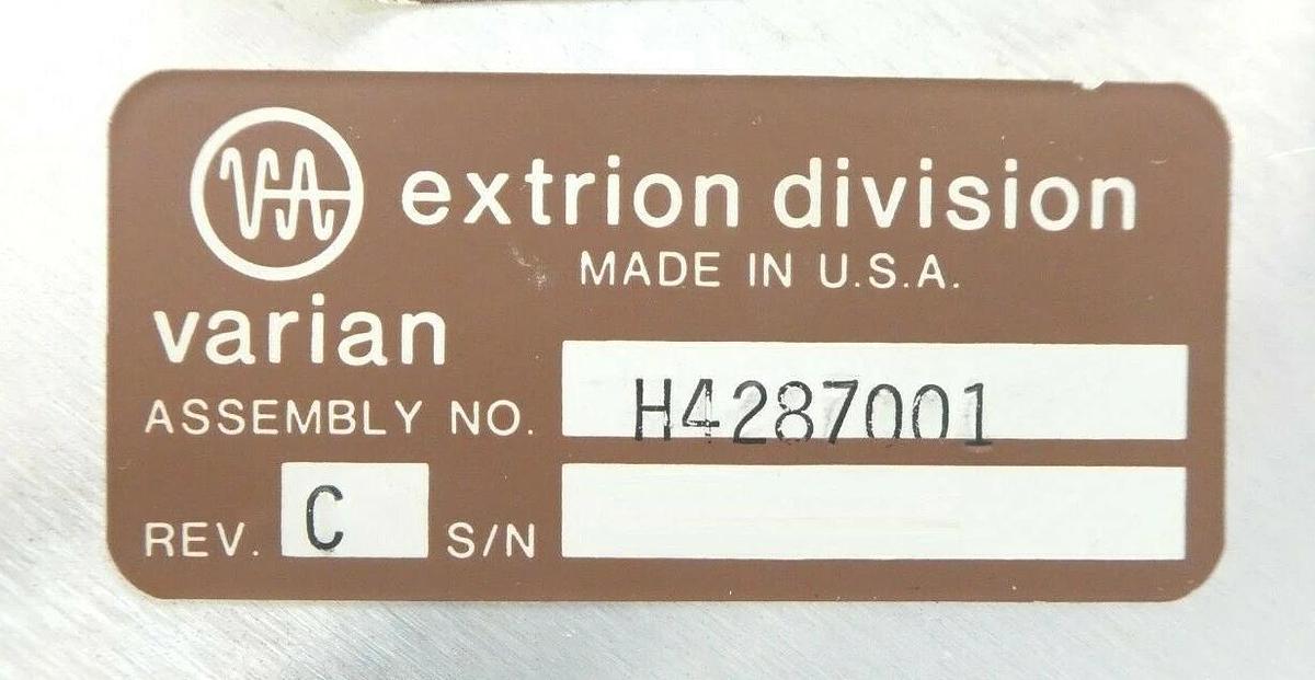 Used Varian Extrion H4287001 AMU Meter Control Module Rev. C Working Surplus