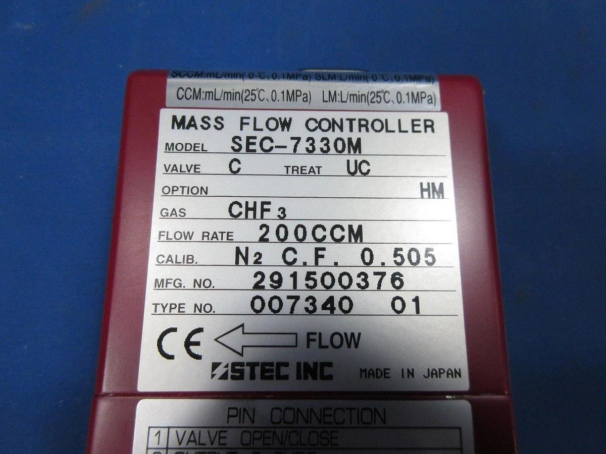 Used Horiba STEC SEC-7330M Mass Flow Controller CHF3 200CCM Lot of 2 Used Working
