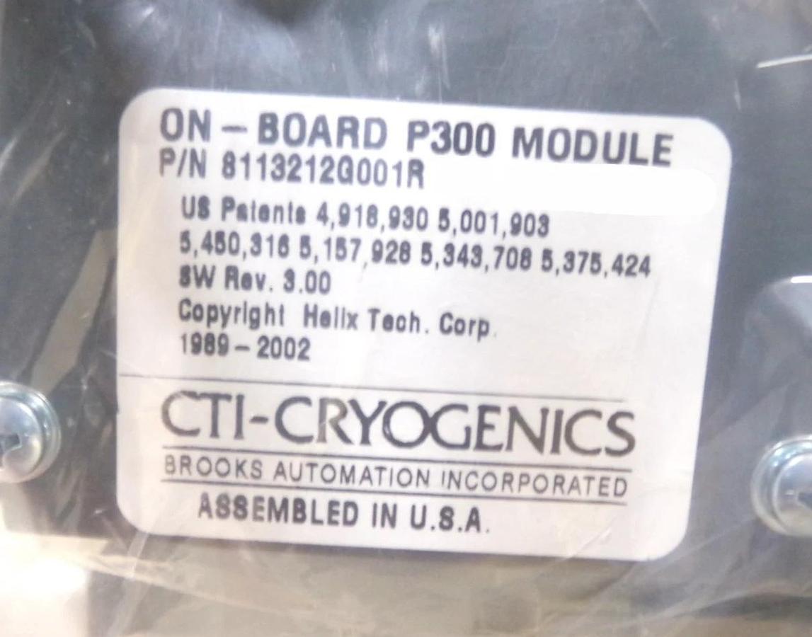 Refurbished CTI-Cryogenics 8116250G003XS On-Board P300 Cryopump OEM Copper Refurbished