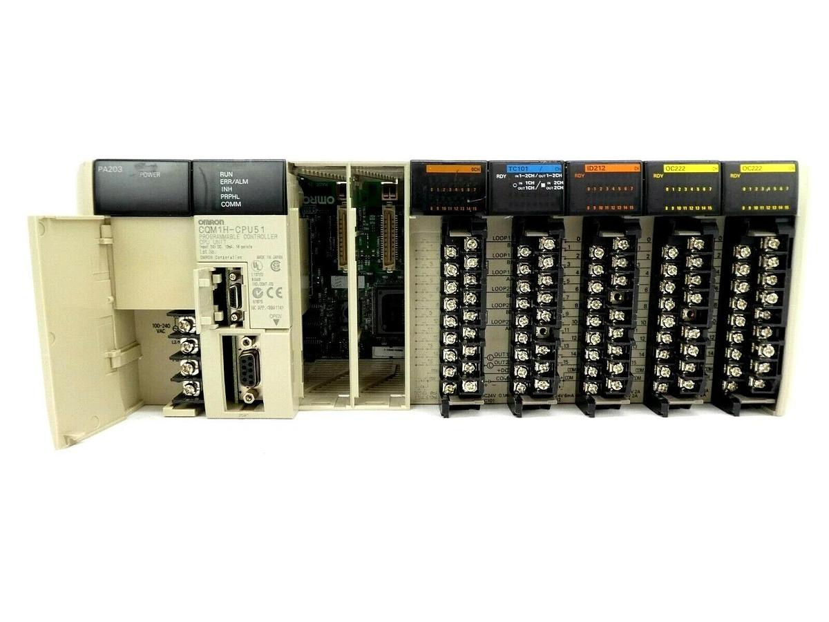 Used Omron CQM1H Programmable Logic Controller PLC Sysmac CQM1H-CPU51 Working Surplus