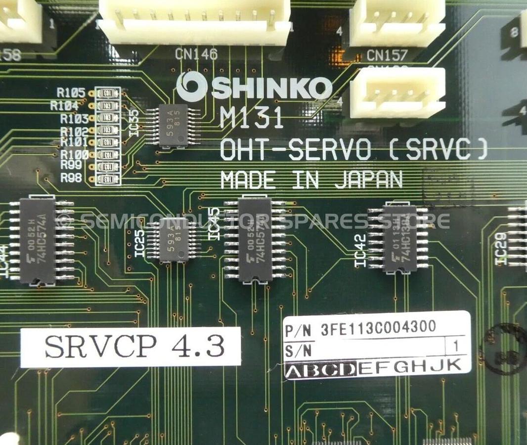 Used Shinko Electric 3FE113C004300 PCB OHT-SERVO (SRVC) M131 SRVCP 4.3 Ver. 2-5 Spare