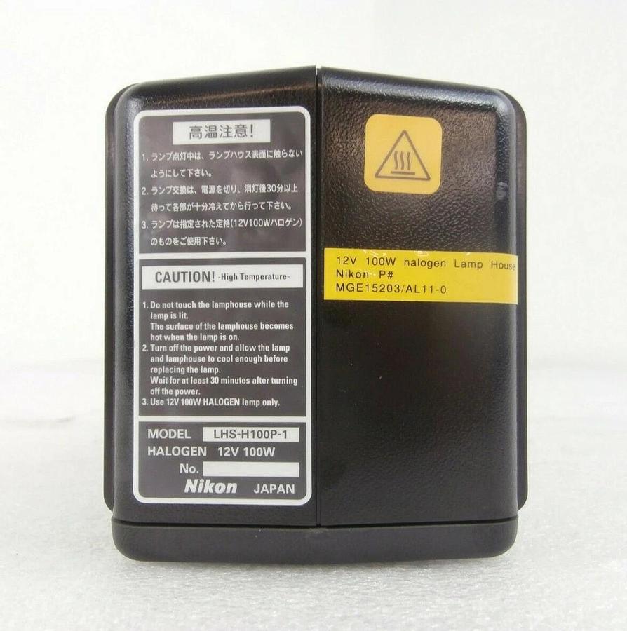 Used Nikon LHS-H100P-1 100w Halogen Lamp House MGE15203/AL11-0 NSR Working Surplus