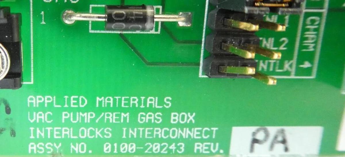 Used AMAT Applied Materials 0100-20243 Interlocks Interconnect PCB Working Surplus