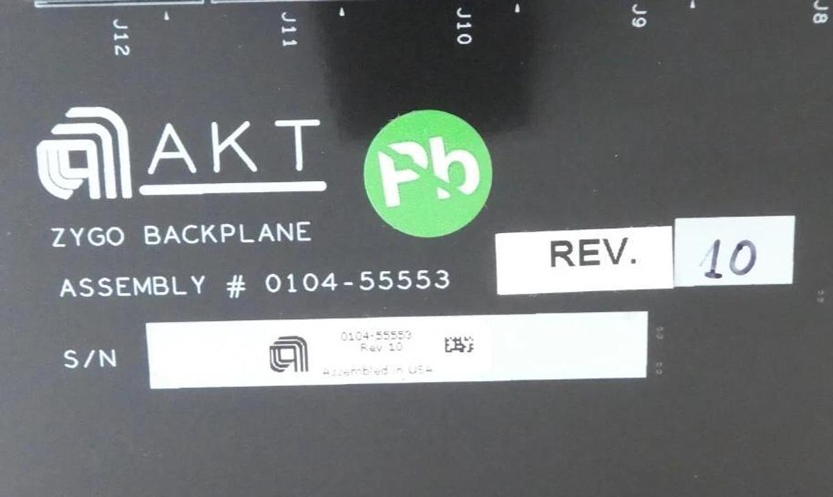 Used AKT 0104-55553 Zygo Backplane PCB Card 0114-55553 AMAT Working Surplus