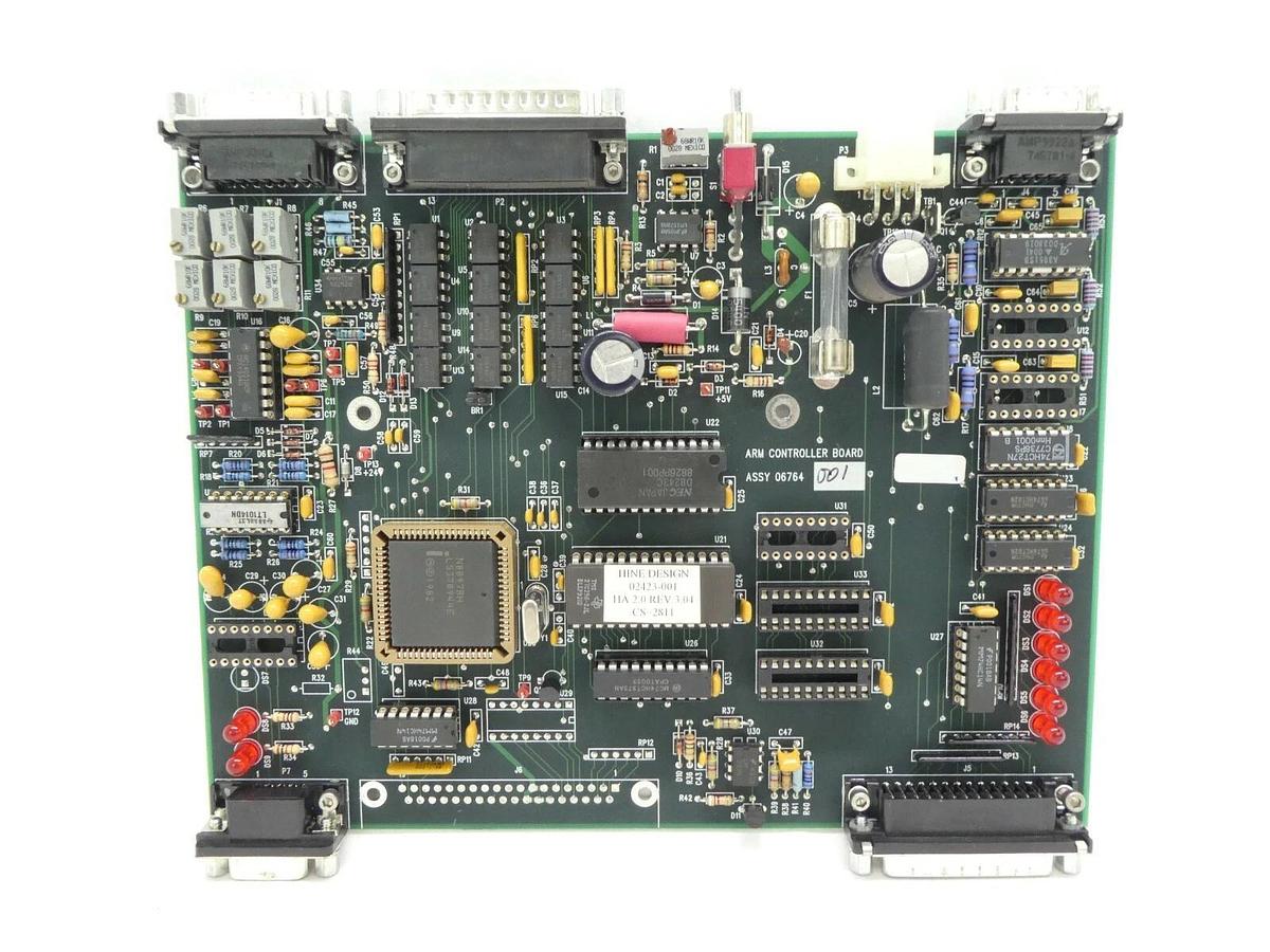 Used Hine Design 02423-001 Ha 2.0 Arm Control Board PCB GaSonics 06764-001 A-2000LL