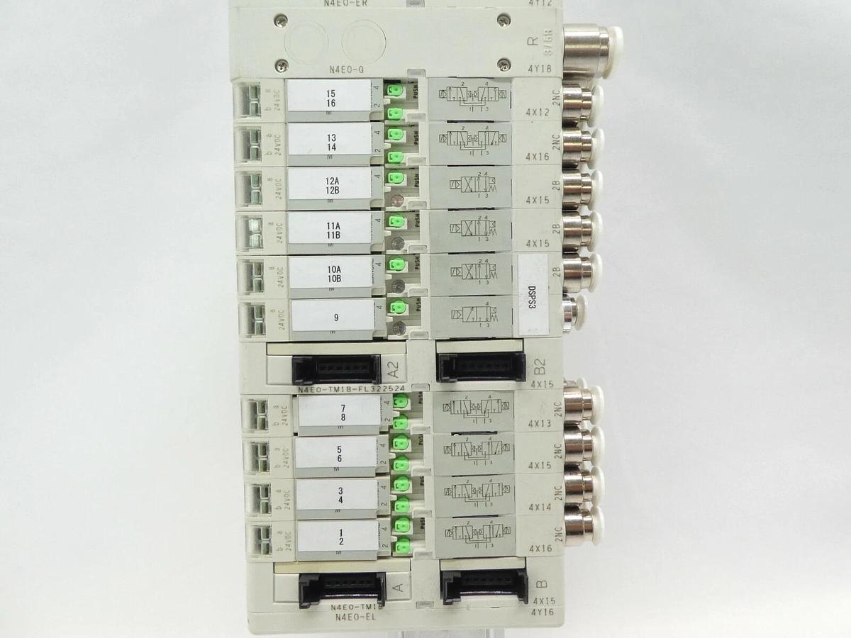 Used CKD N4E0 Series 10-Port Pneumatic Manifold N4E0-ER N4E0-EL TEL Lithius Working