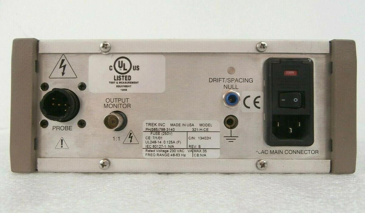 Used Trek 321-H-CE Electrostatic Voltmeter Model 321 13402H Working Surplus
