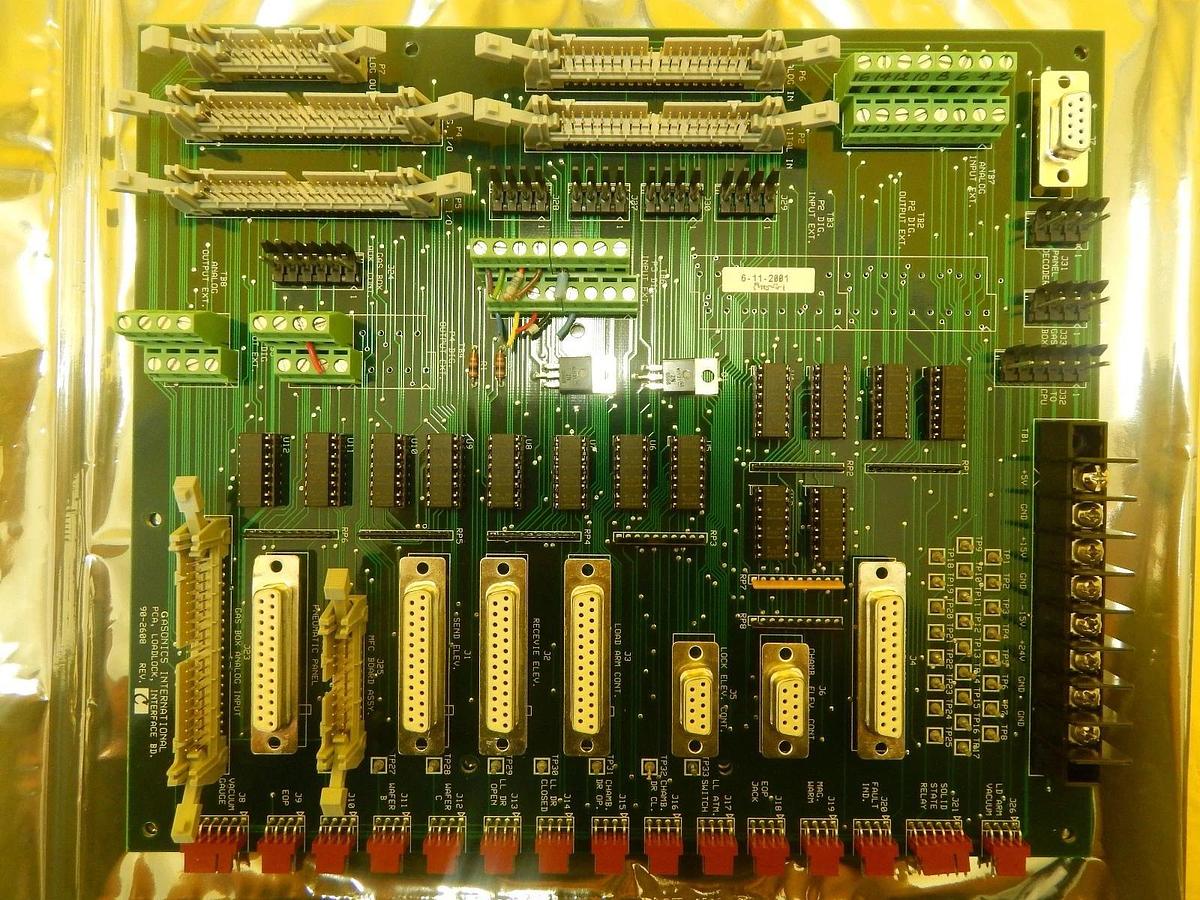 Used GaSonics 90-2608 PCA Loadlock Interface PCB Board Rev. C A-2000LL Used Working