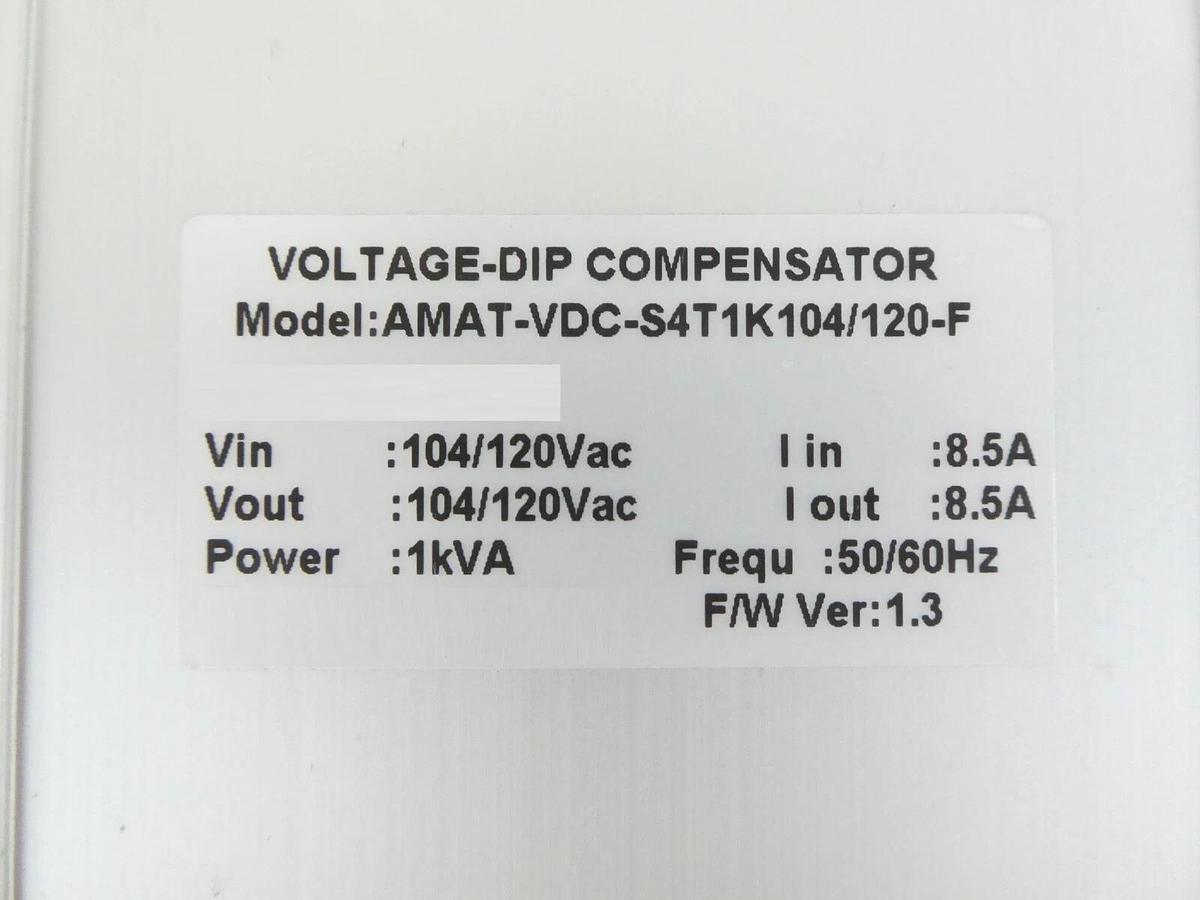 Used DIP-Proofing AMAT-VDC-S4T1K104/12-F Voltage Dip Compensator AMAT 0190-19152