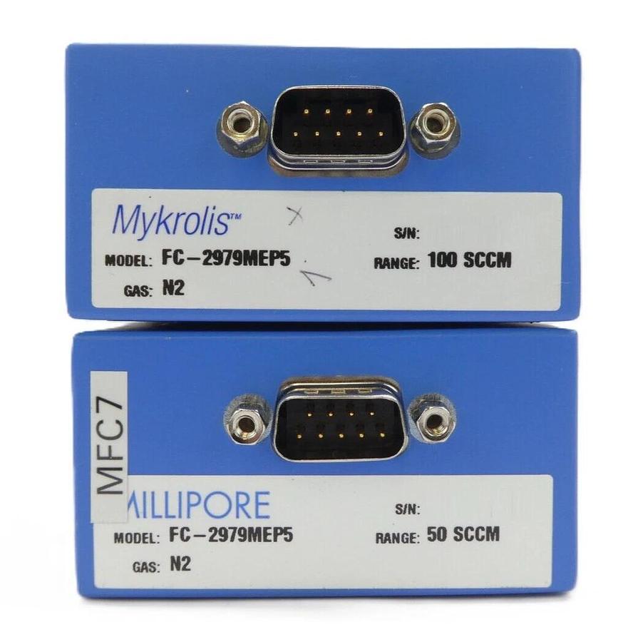 Used Millipore FC-2979MEP5 Mass Flow Controller MFC 2979M Lot of 4 OEM Refurbished