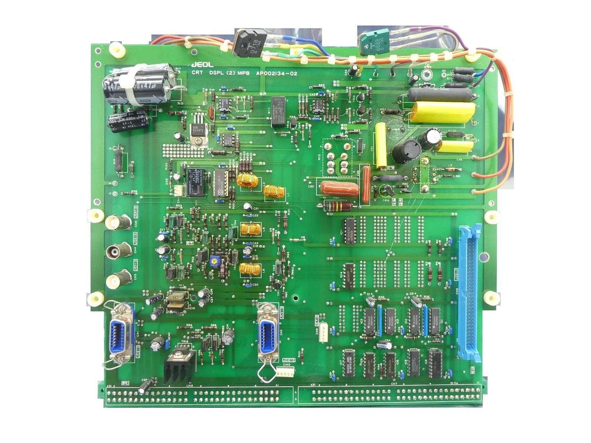 Used JEOL AP002134-02 Display PCB CRT DSPL (2) MPB No Heat Sink JSM-6400F As-Is