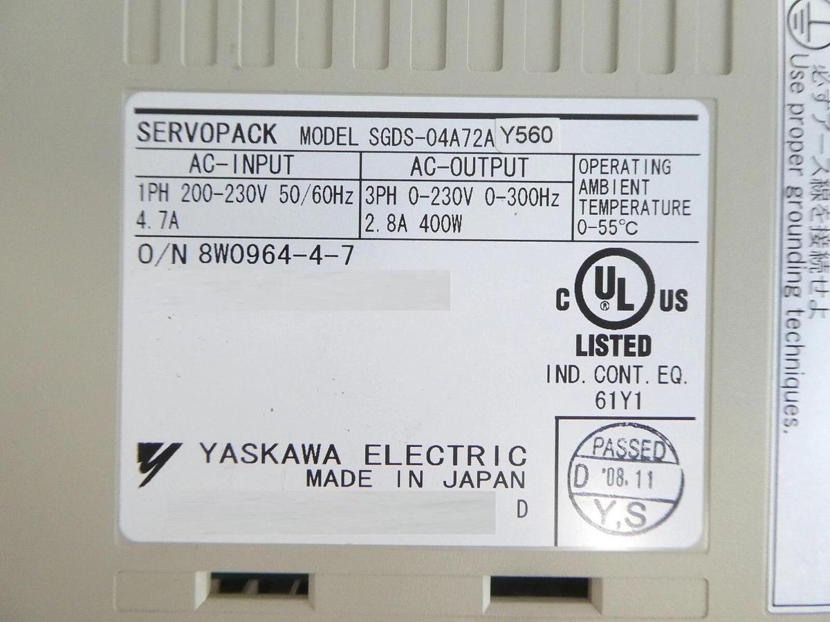 Used Yaskawa Electric SERVOPACK Servo Driver Assembly Reseller Lot of 8 Working