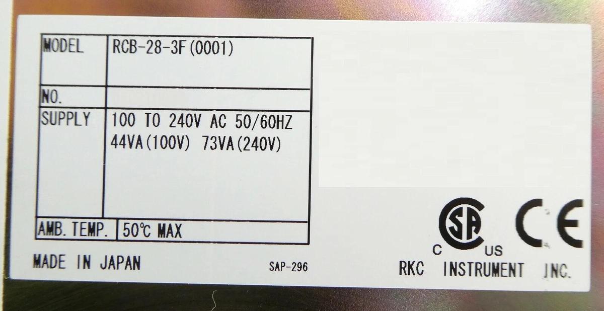 Used RKC Instruments RCB-28-3F Power Distribution Controller TEL Trias Working Spare