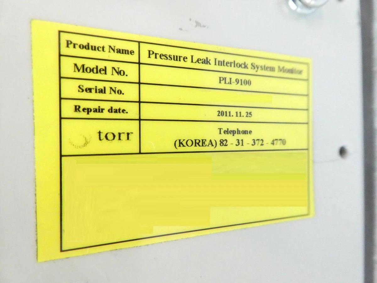 Used Torr PLI-9100 Pressure Leak Interlock System Monitor Main Controller Working