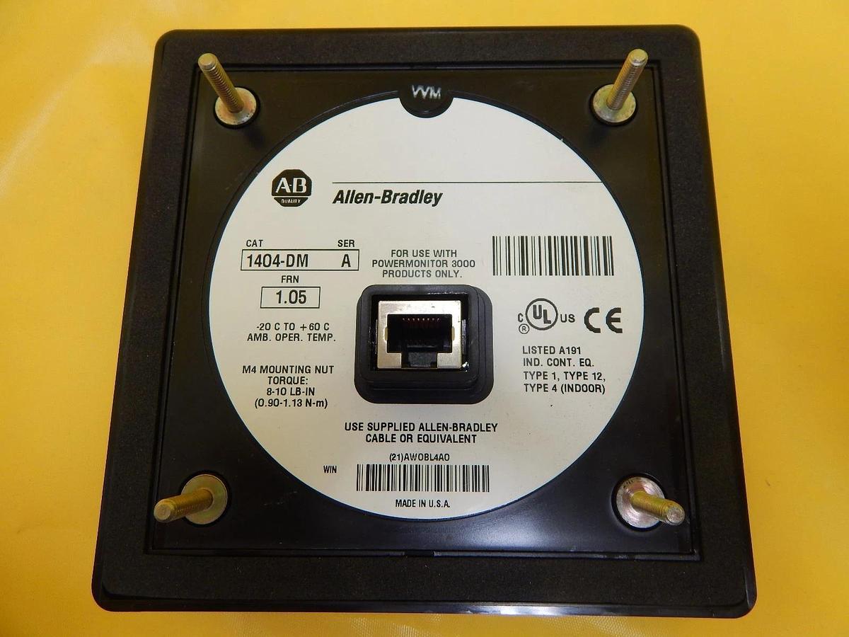 Used AB Allen-Bradley 1404-M405A-DNT Powermonitor 3000 Set 1404-DM Working Surplus