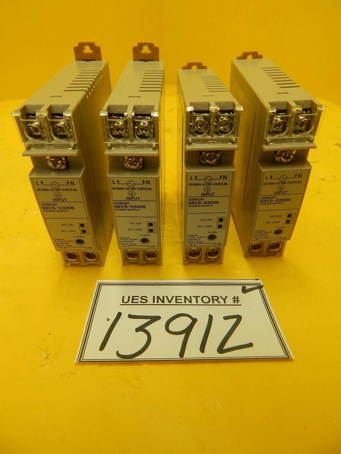Used Omron S8VS-03005 DIN Rail Power Supply Reseller Lot of 4 Used Working