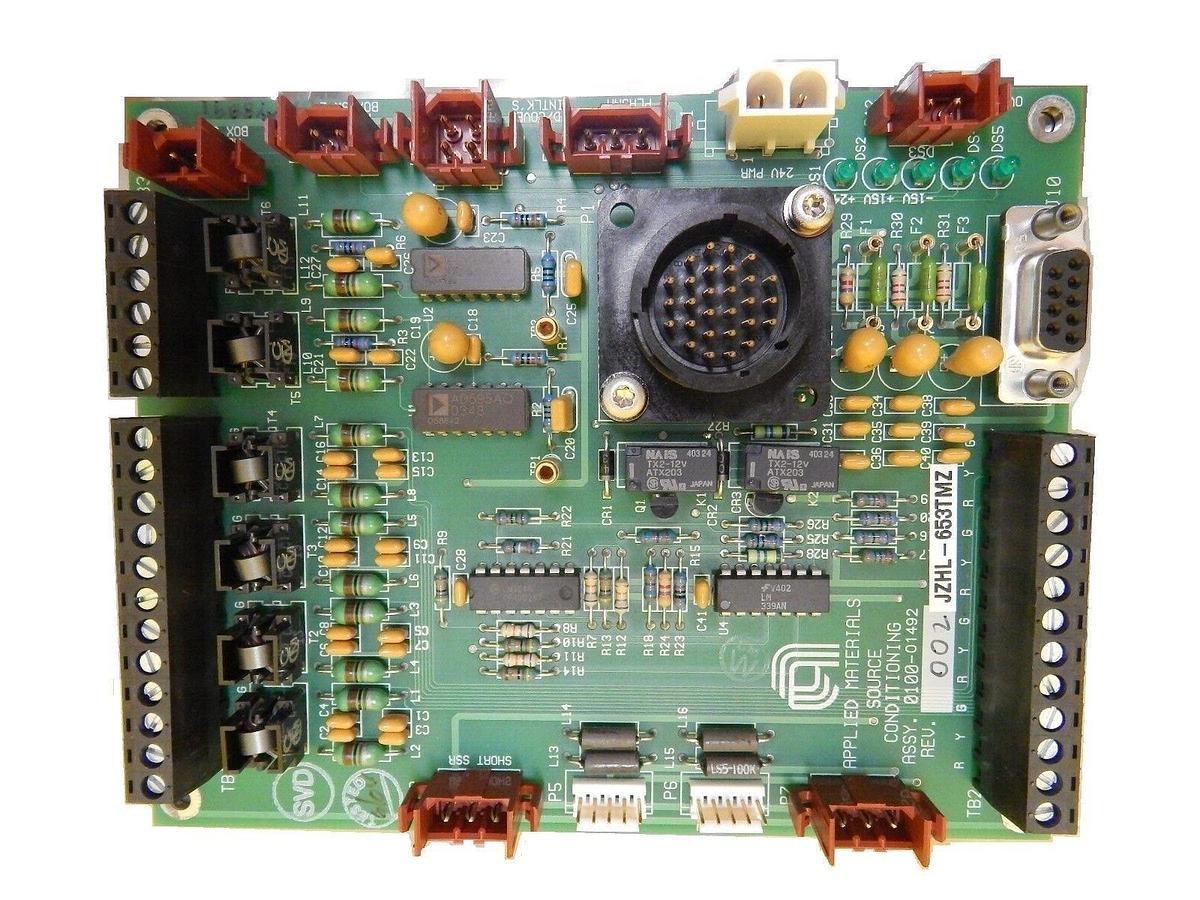 Used AMAT Applied Materials 0100-01492 Source Conditioning Board PCB Working Surplus