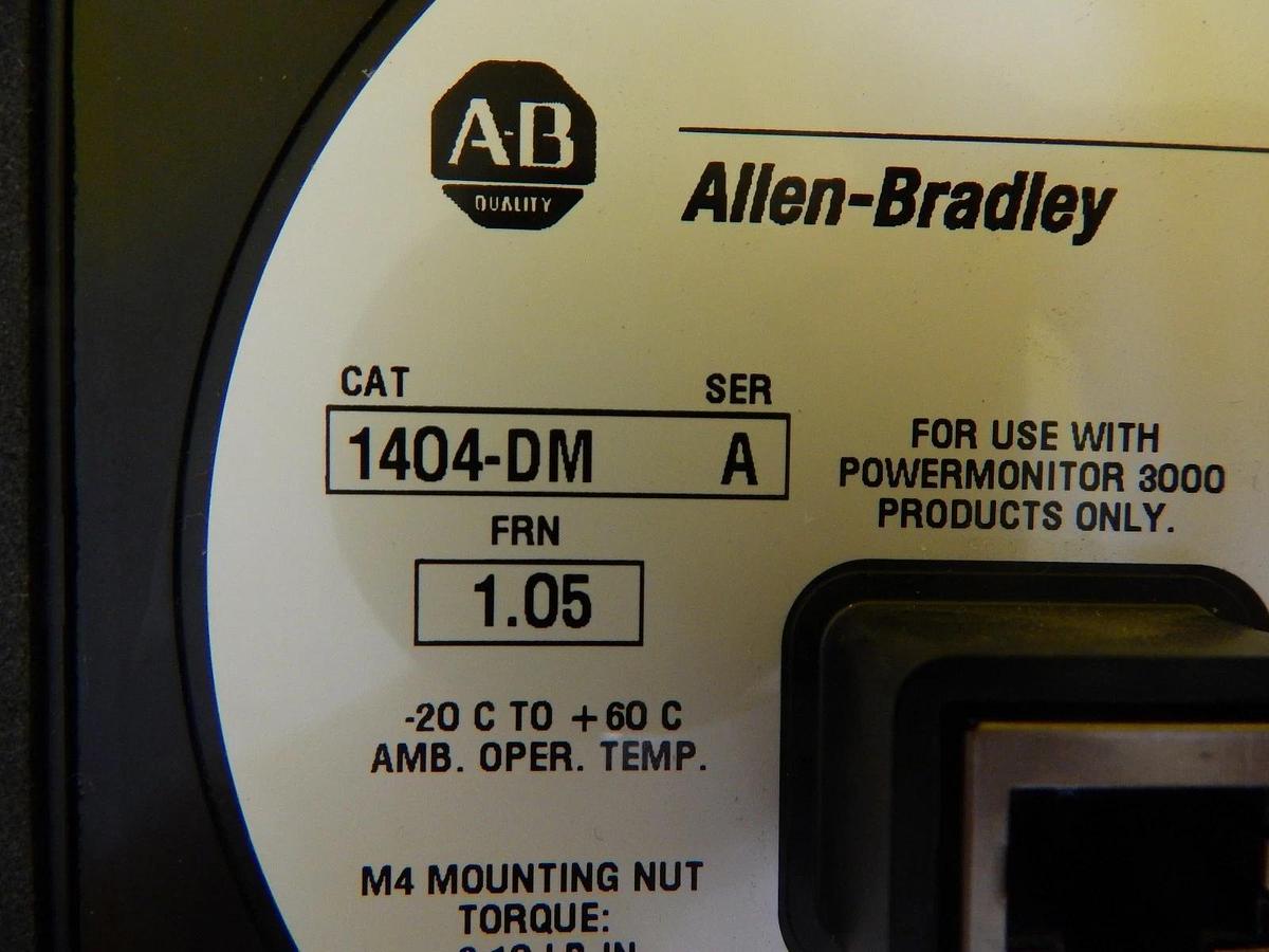Used AB Allen-Bradley 1404-M405A-DNT Powermonitor 3000 Set 1404-DM Working Surplus