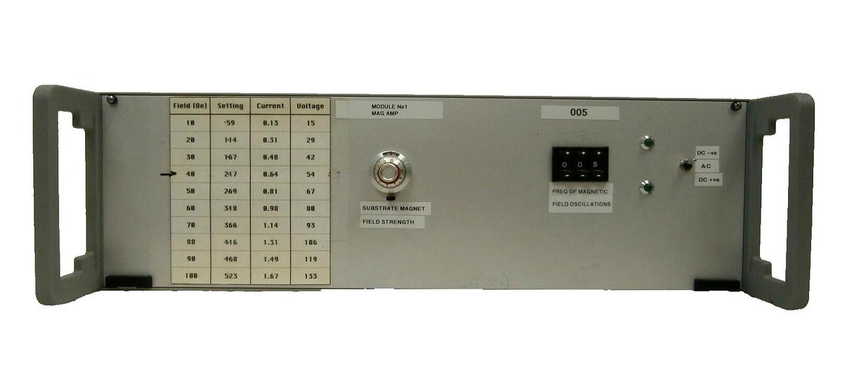 Used Nordiko MAG AMP Rotating Magnet Amplifier Controller 9550 PVD Sputtering Surplus