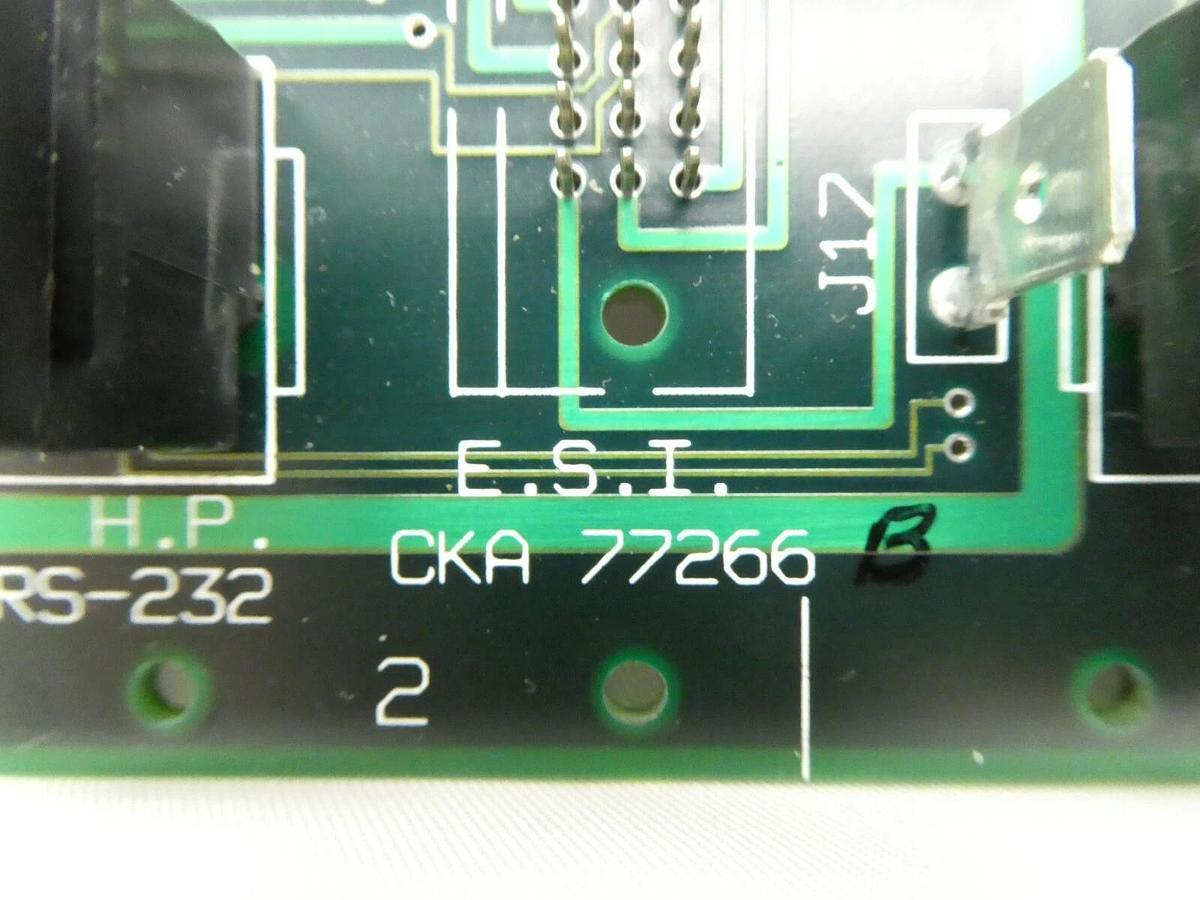 Used ESI Electro Scientific Industries CKA 77266 Auxiliary I/O Backplane PCB Working