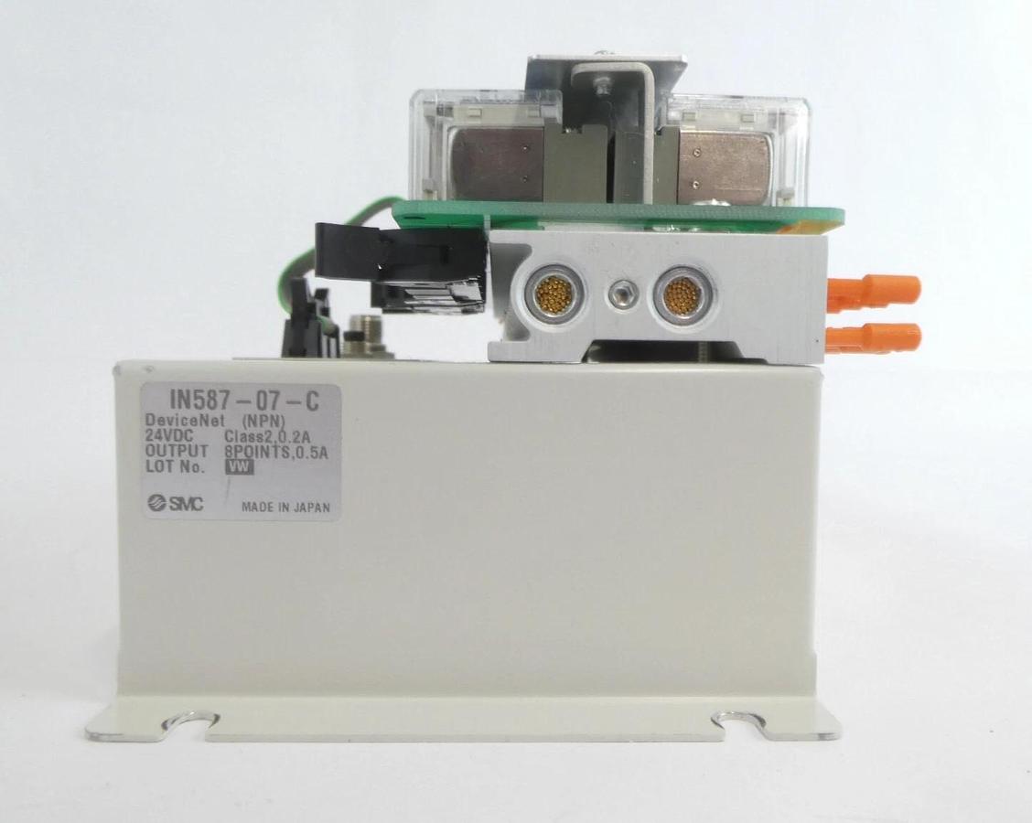 Used SMC IN587-07-C 8-Point Gas Panel Pneumatic Manifold Lot of 3 Working Surplus