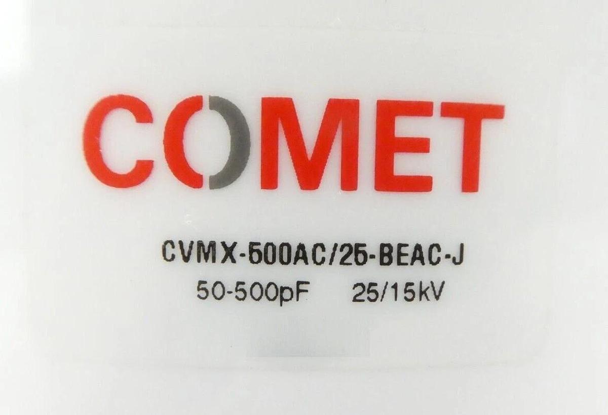 Used Comet CVMX-500AC/25-BEAC-J Variable Vacuum Capacitor 50-500pF 25/15kV Working