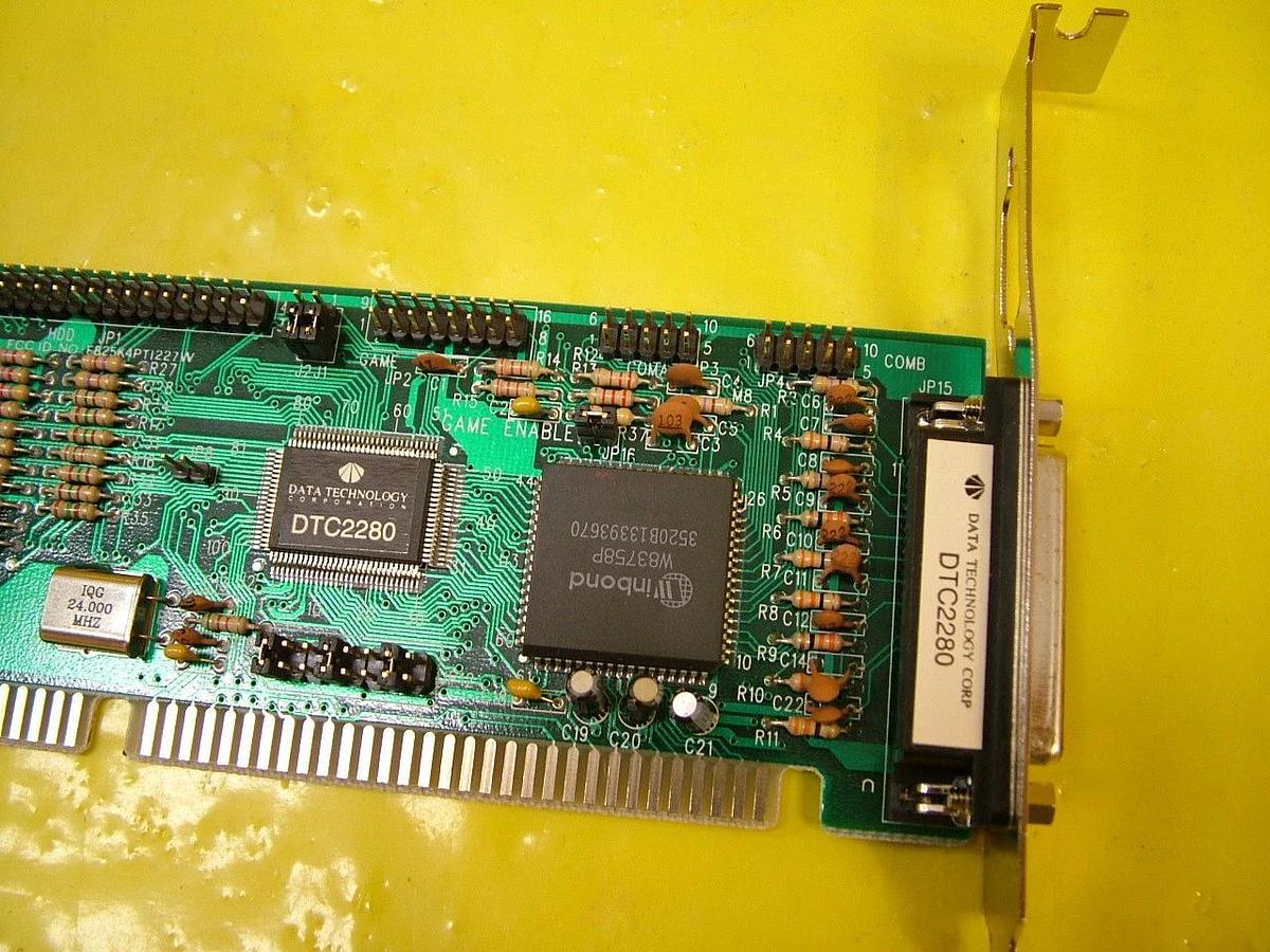 Used GaSonics Data Technology DTC2280 16-bit ISA IDE Controller PCB Card Working