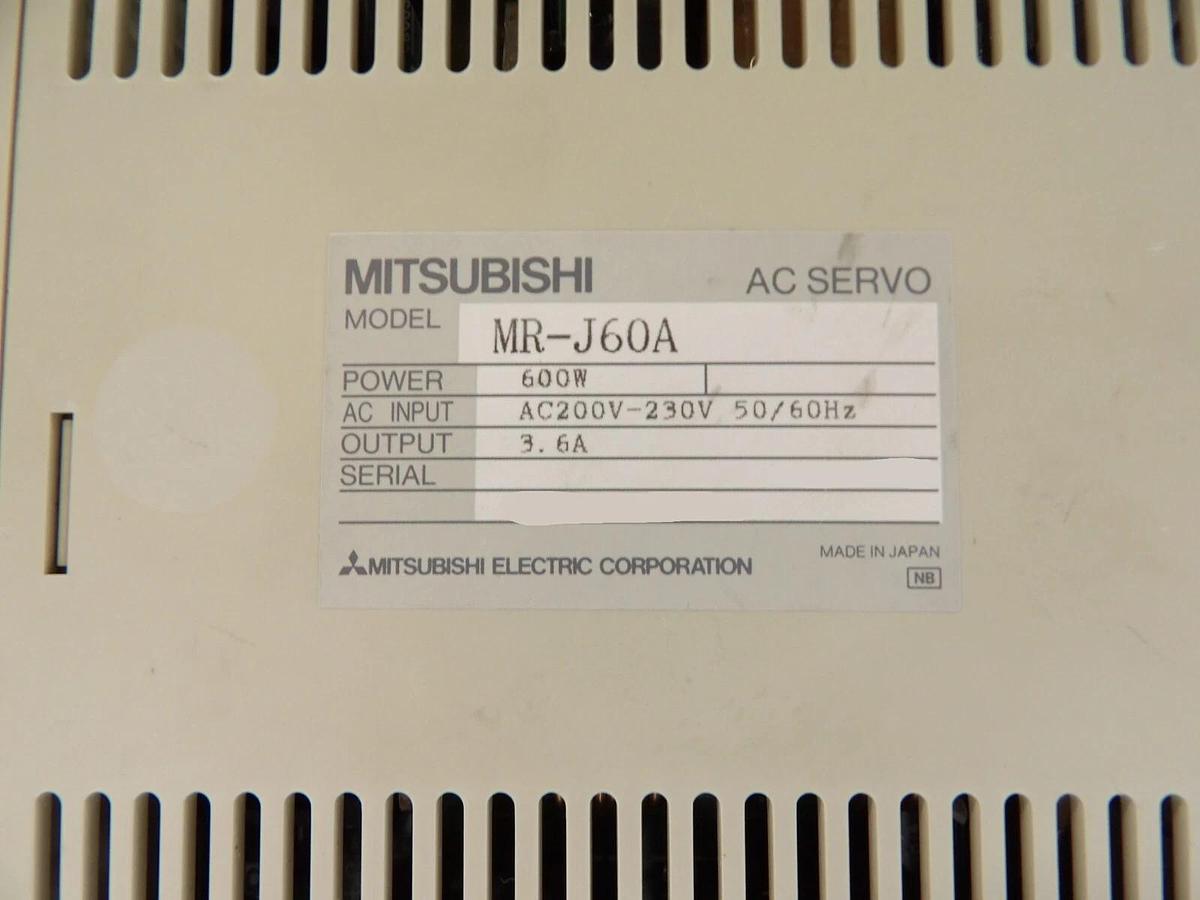 Used Mitsubishi MR-J60A MR-J40A AC Servo Drive MELSERVO Reseller Lot of 2 Working