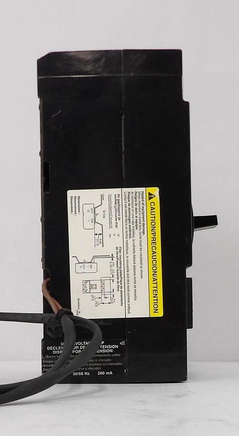Used Square D KAF361251143 3-Pole Circuit Breaker KA 125A Working Surplus