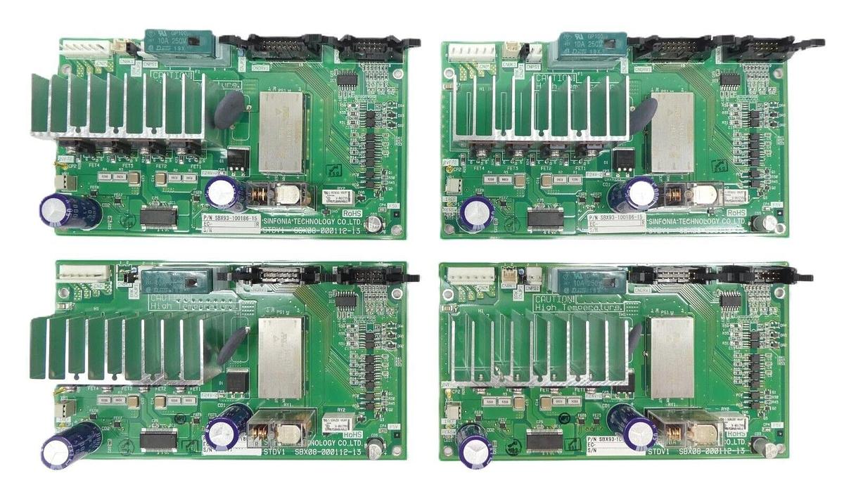 Used Sinfonia Technology SBX08-000112-13 STDV1 PCB SBX93-100186-15 Reseller Lot of 4
