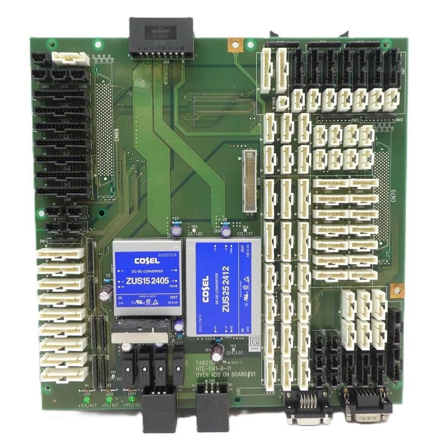 Used TEL Tokyo Electron HTE-OV1-E-11 Oven I/O PCB Assembly TAB7100 HTE-OA1-B-11 Spare