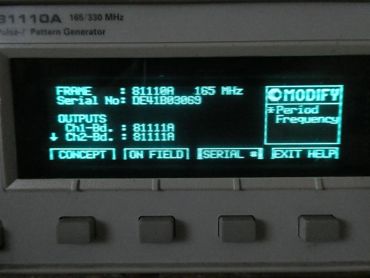 Used Agilent 81110A Pulse Pattern Generator 165/330 MHz with 81111A Modules Surplus