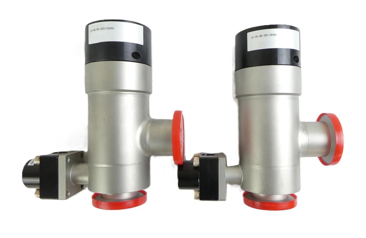 Used MKS Instruments L2-40-AK-225-CNVNH Two Stage Angle Valve NW40 Lot of 2 Working